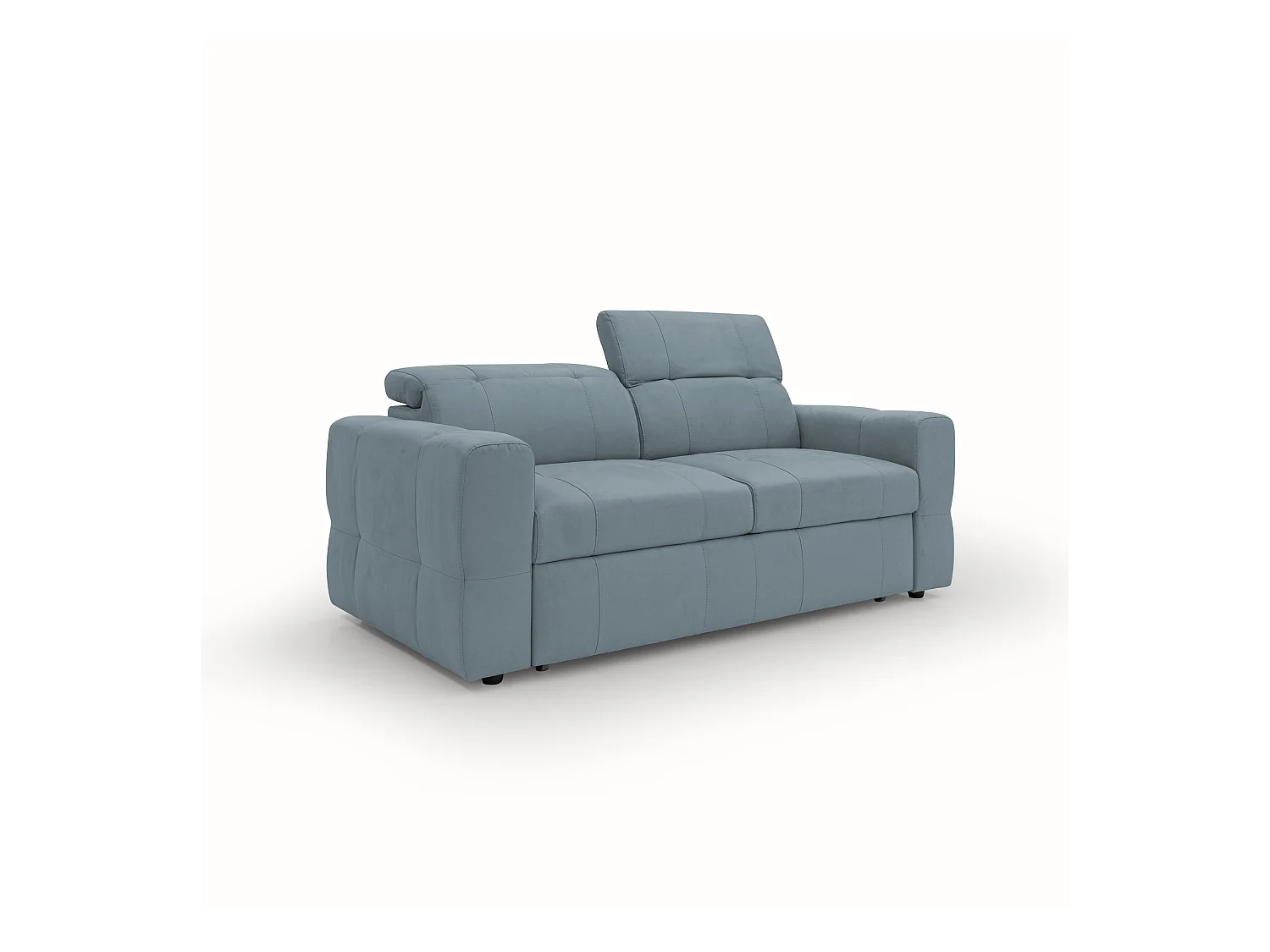 Kronos Canapé 173 cm avec pouf amovible en microfibre imperméable Bleu pastel