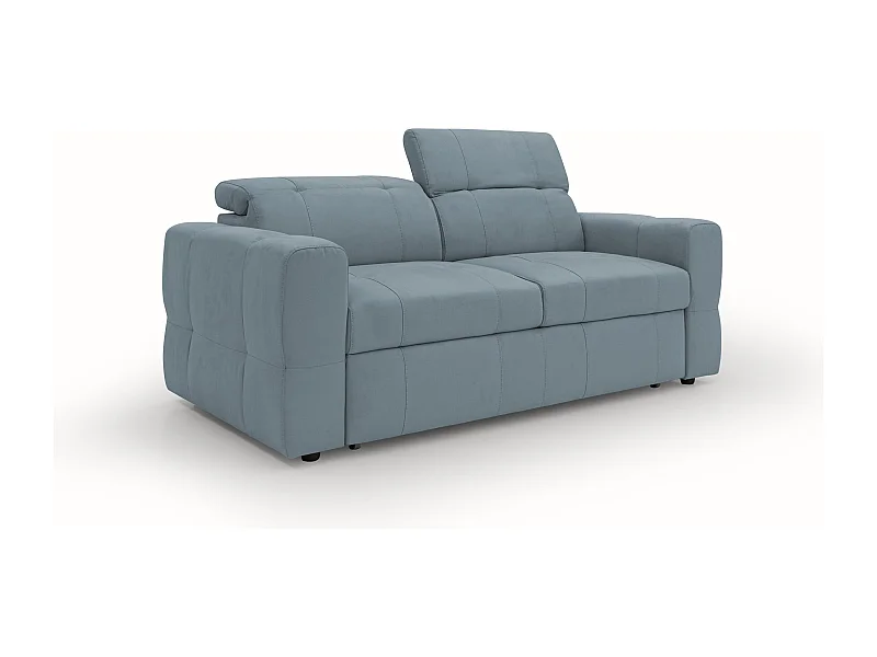 Kronos Canapé 173 cm avec pouf amovible en microfibre imperméable Bleu pastel