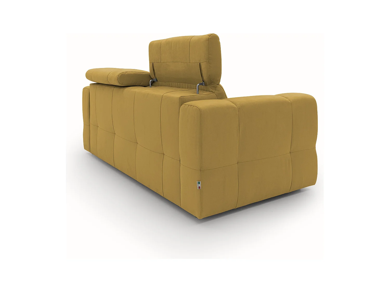 Kronos Divano con estraibile e poggiatesta reclinabili in morbida microfibra impermeabile T11 173 cm giallo