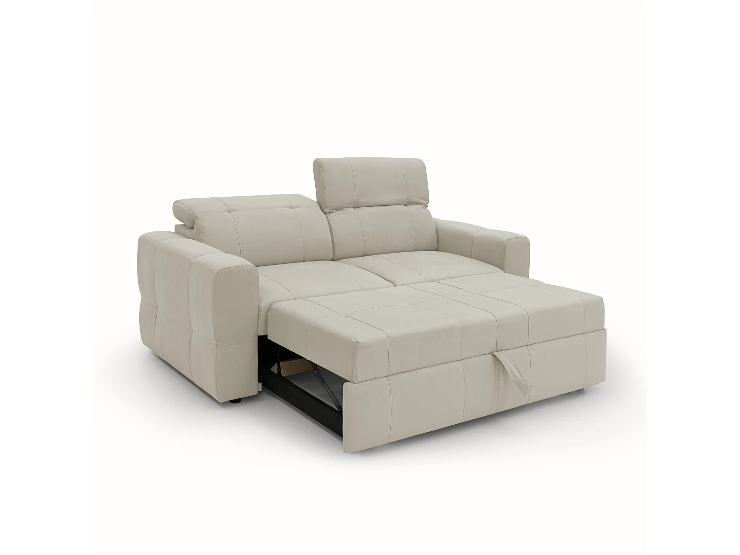 Kronos Canapé 173 cm avec pouf amovible en microfibre imperméable Crème