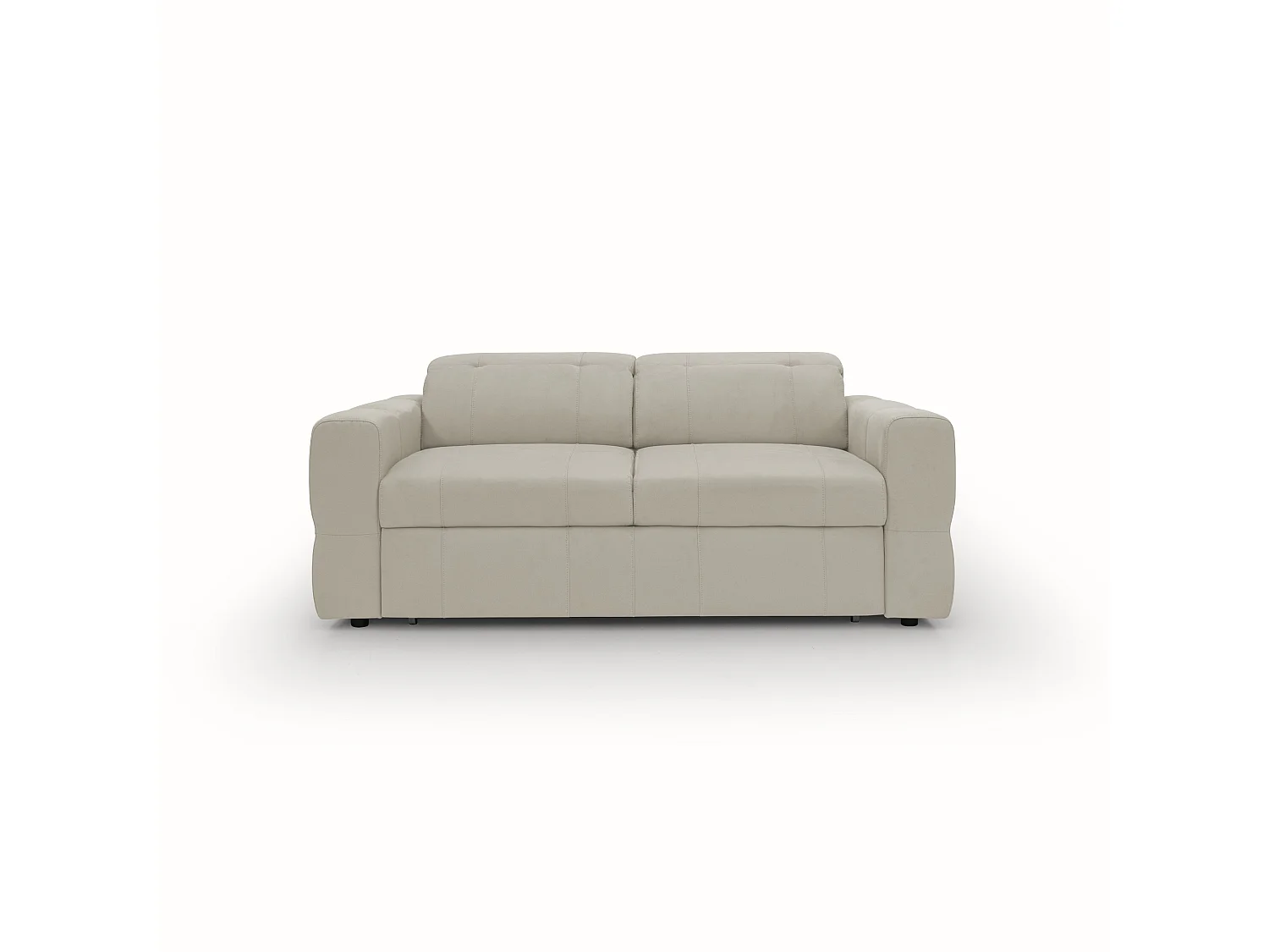 Kronos Canapé 173 cm avec pouf amovible en microfibre imperméable Crème