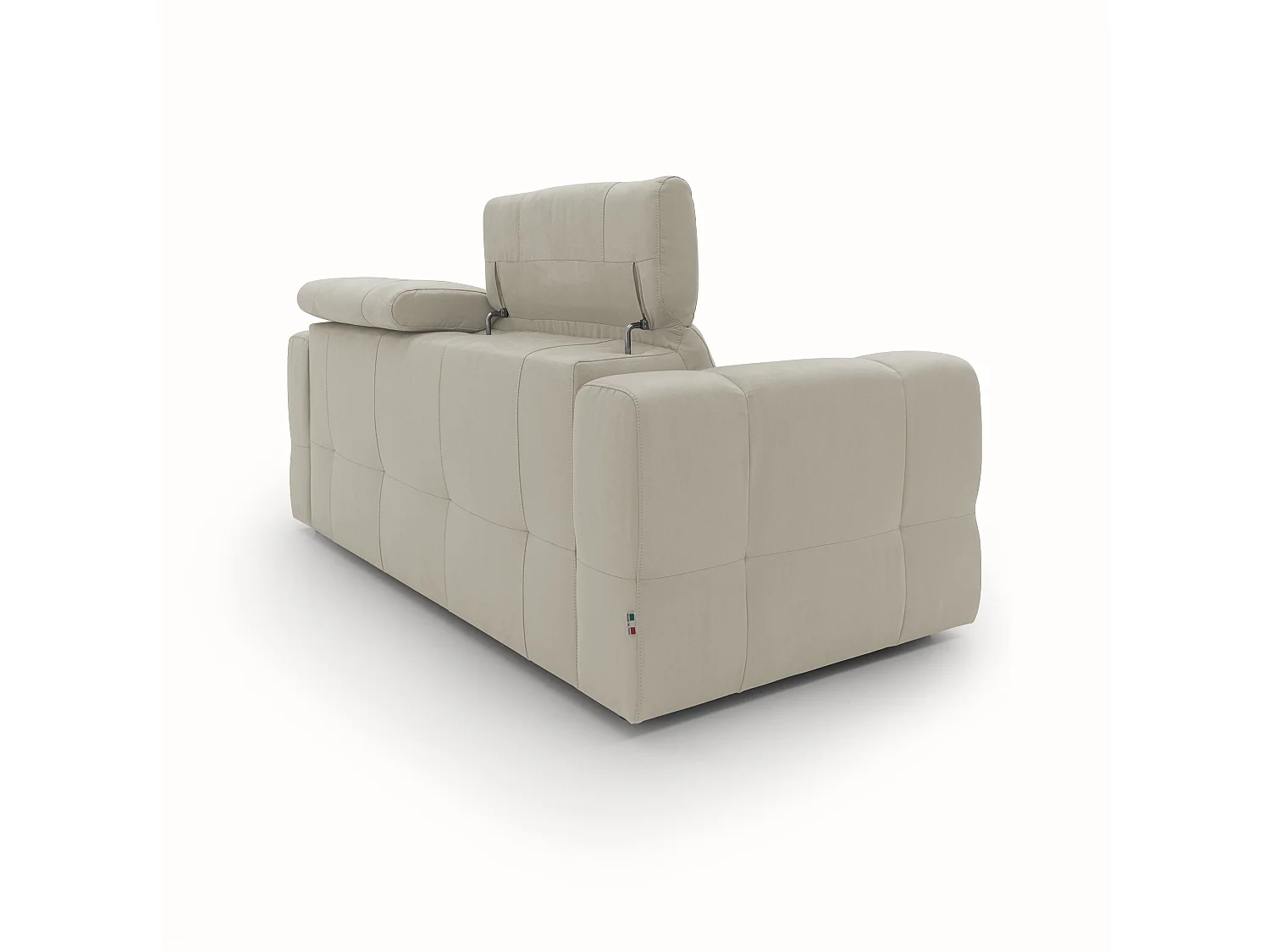 Kronos Canapé 173 cm avec pouf amovible en microfibre imperméable Crème