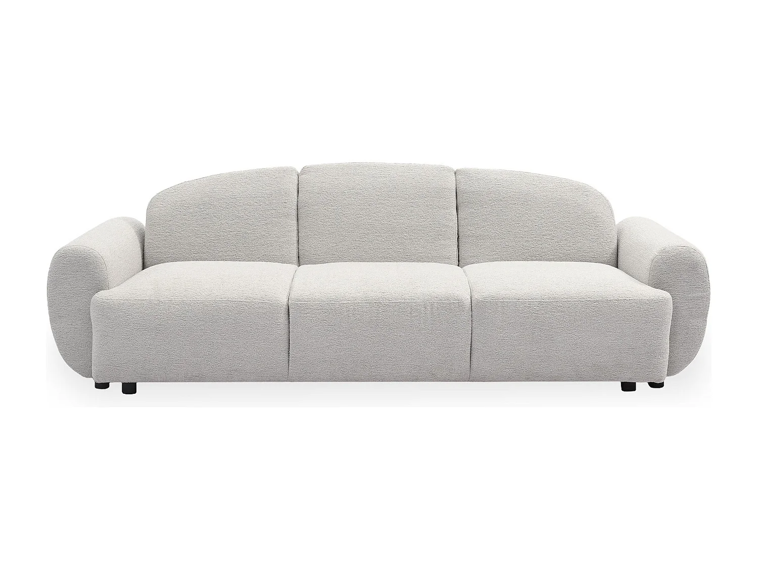 Schlafsofa 3-Sitzer Oliver Textil Texturiert Grau - Modernes und Praktisches Design