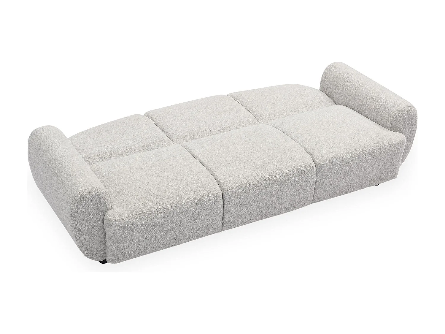 Sofá Cama 3 Plazas Convertible Oliver Tela Texturizada Gris - Diseño Moderno y Práctico