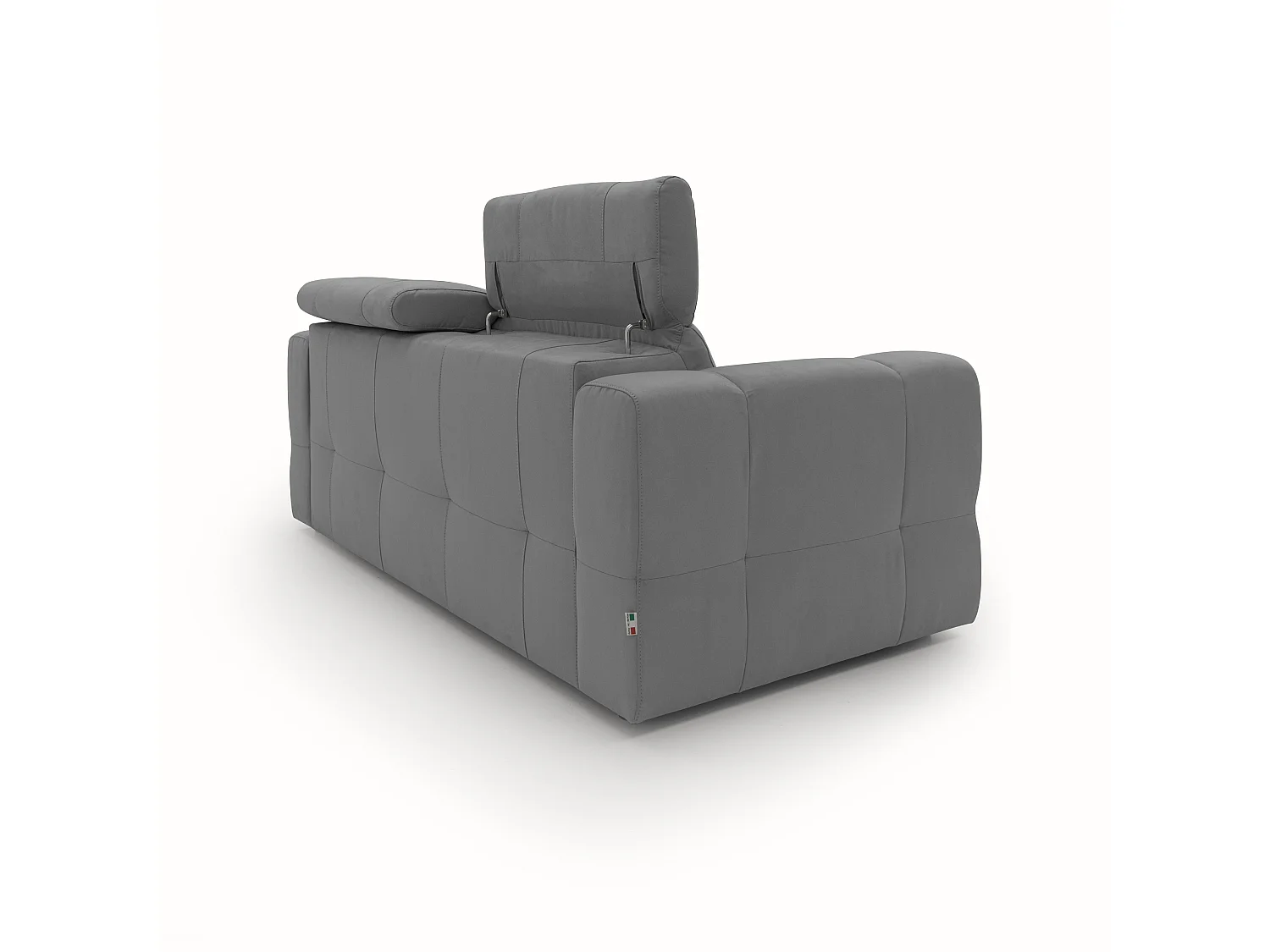 Kronos Divano con estraibile e poggiatesta reclinabili in morbida microfibra impermeabile T11 193 cm grigio