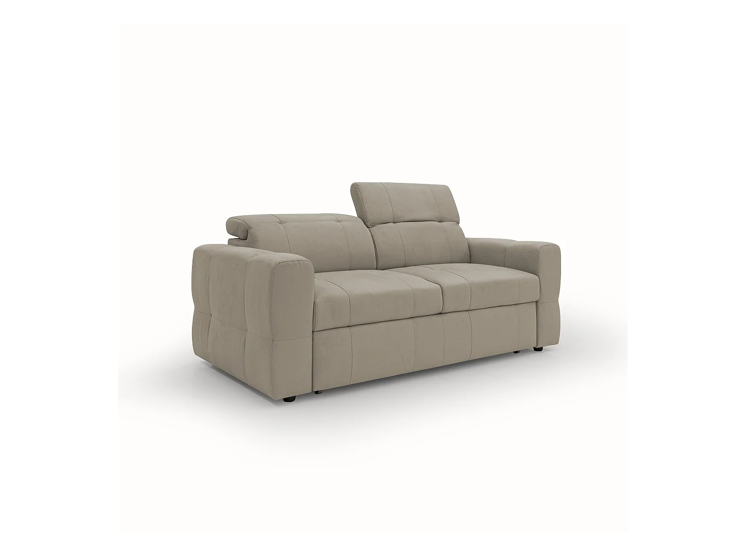 Kronos Canapé 173 cm avec pouf amovible en microfibre imperméable Taupe