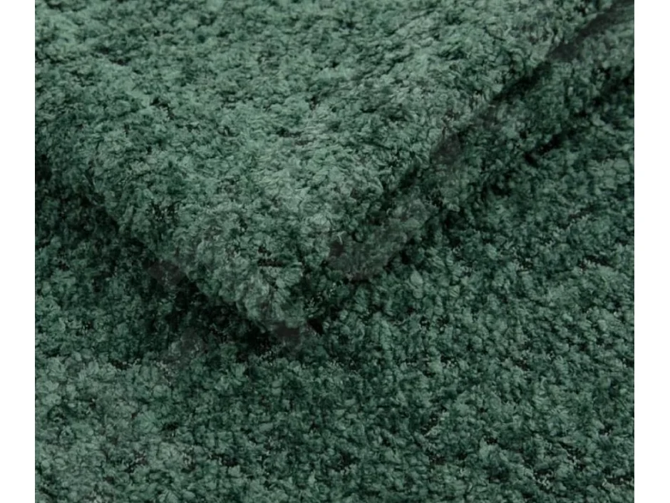 Sofa MOLLY – Halfrond vrijstaand design, 2 afneembare rugkussens, Abriamo-stof, afm. 234x101x88 cm, kleur: Groen