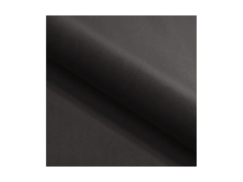 Canapé d'angle GLAM convertible, ottomane & pieds dorés – canapé en velours style glamour avec coussins déco, 258x167x91 cm, côté gauche NOIR