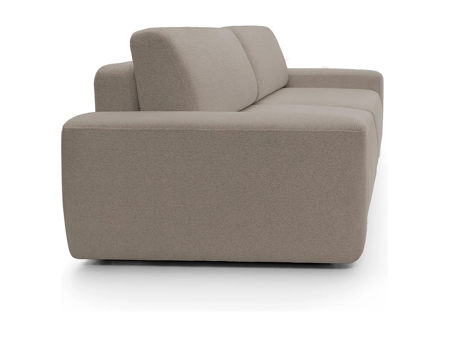 Canapé 4 places, indépendant, coffre, mousse PUR, tissu Raven, couchage 120x200cm, taille 257x82x105cm, Cappucino