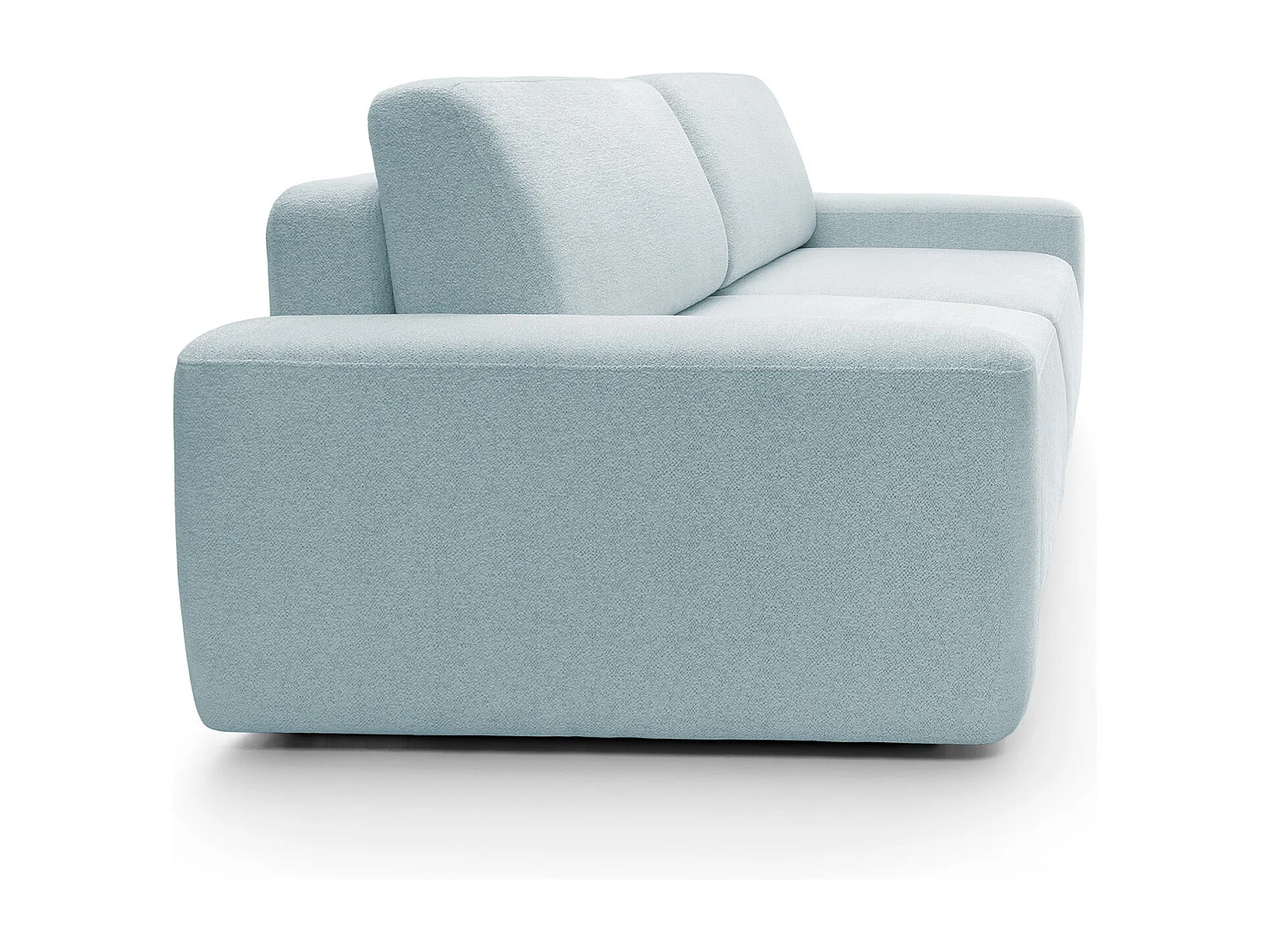 Sofa 4-osobowa, wolnostojąca, pojemnik na pościel, tapicerka pianka PUR, tkanina Raven, funkcja spania: 120x200cm, rozmiar: 257x82x105cm, Gołębi