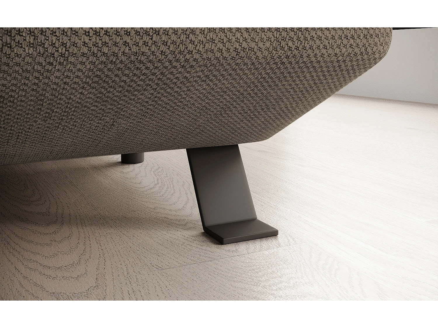 Canapé d'angle RAVEN XL convertible avec tiroir-lit, appuie-têtes réglables, coffre, 334x198x162cm, côté gauche Beige