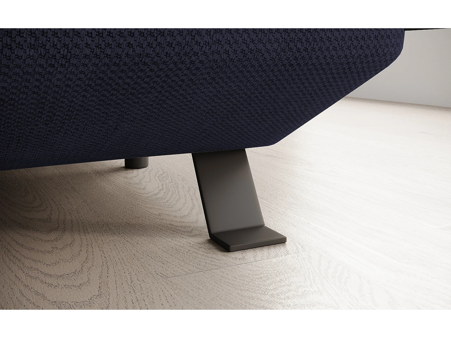 Canapé d'angle RAVEN XL convertible avec tiroir-lit, appuie-têtes réglables, coffre, 334x198x162cm, côté droit Mer