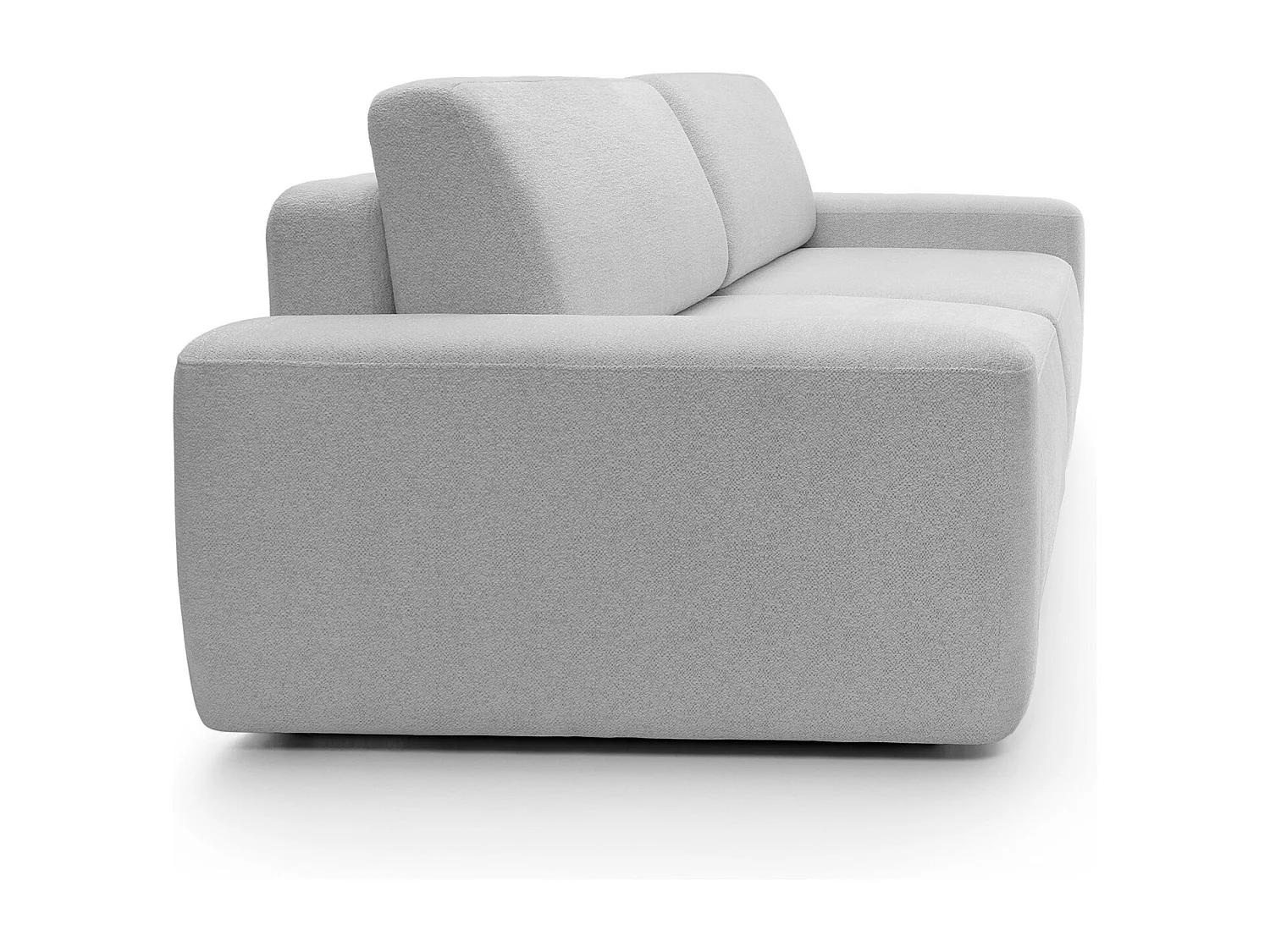 Canapé 4 places, indépendant, coffre, mousse PUR, tissu Raven, couchage 120x200cm, taille 257x82x105cm, Frêne