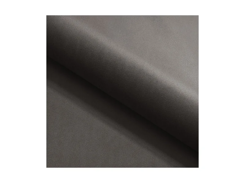 Canapé d'angle GLAM convertible, ottomane & pieds dorés – canapé en velours style glamour avec coussins déco, 258x167x91 cm, côté gauche GRIS FONCÉ