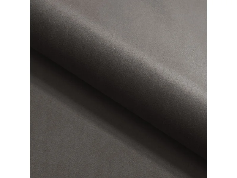 Canapé d'angle GLAM convertible, ottomane & pieds dorés – canapé en velours style glamour avec coussins déco, 258x167x91 cm, côté gauche GRIS FONCÉ