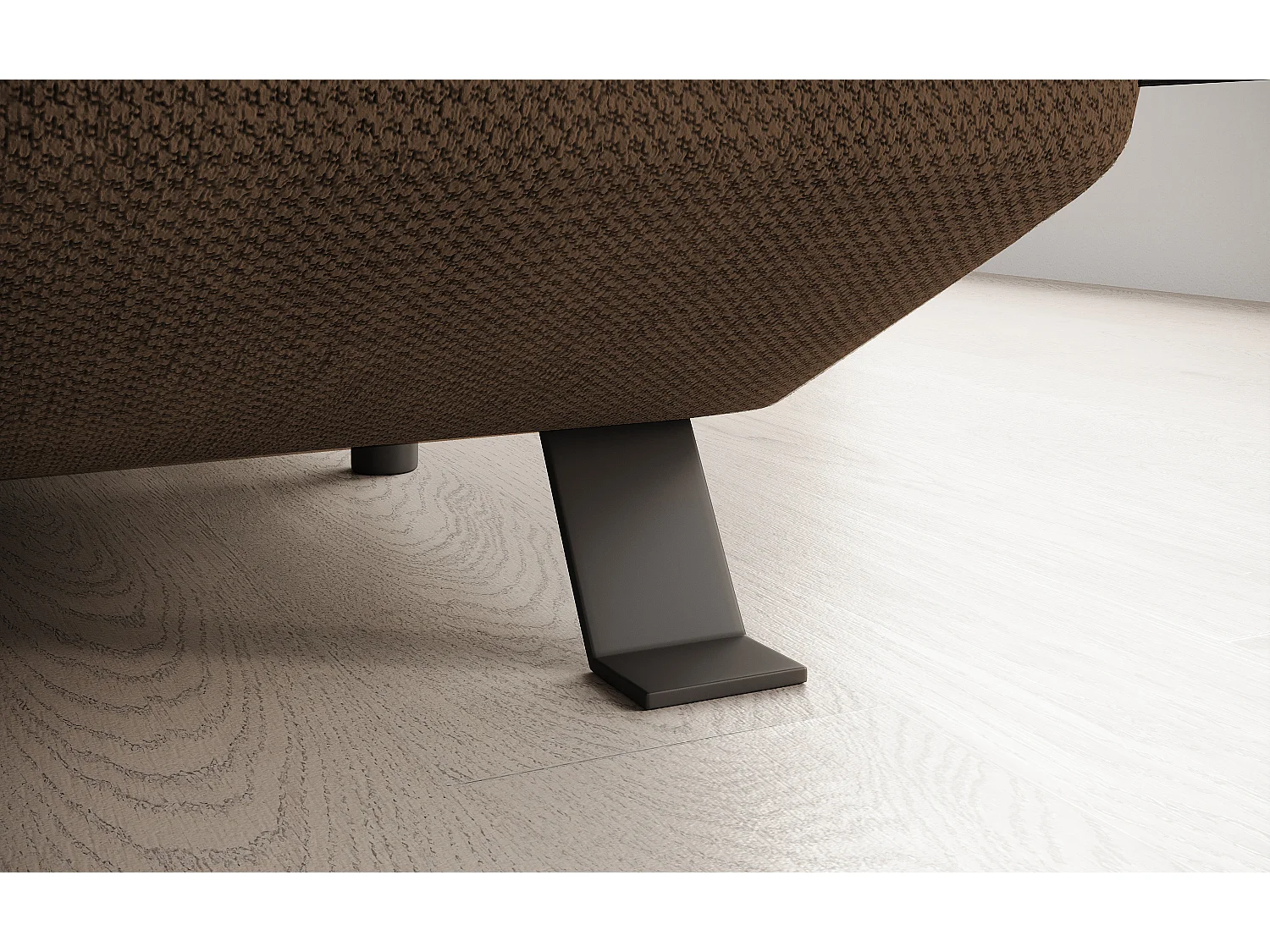 Canapé d'angle RAVEN XL convertible avec tiroir-lit, appuie-têtes réglables, coffre, 334x198x162cm, côté gauche Rouille