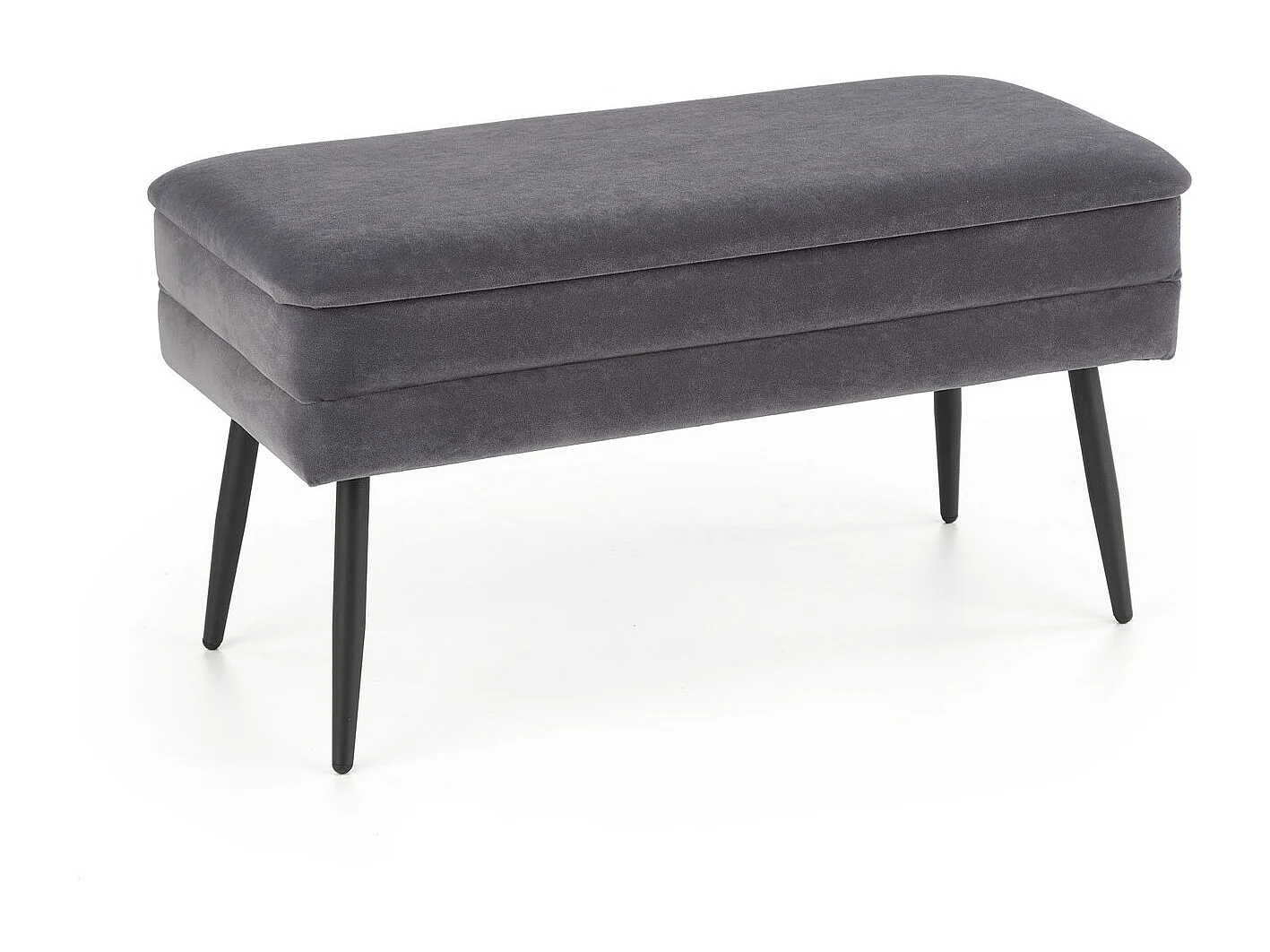 Sitzbank Velva/Samtstoffbezug/Grau&Schwarz