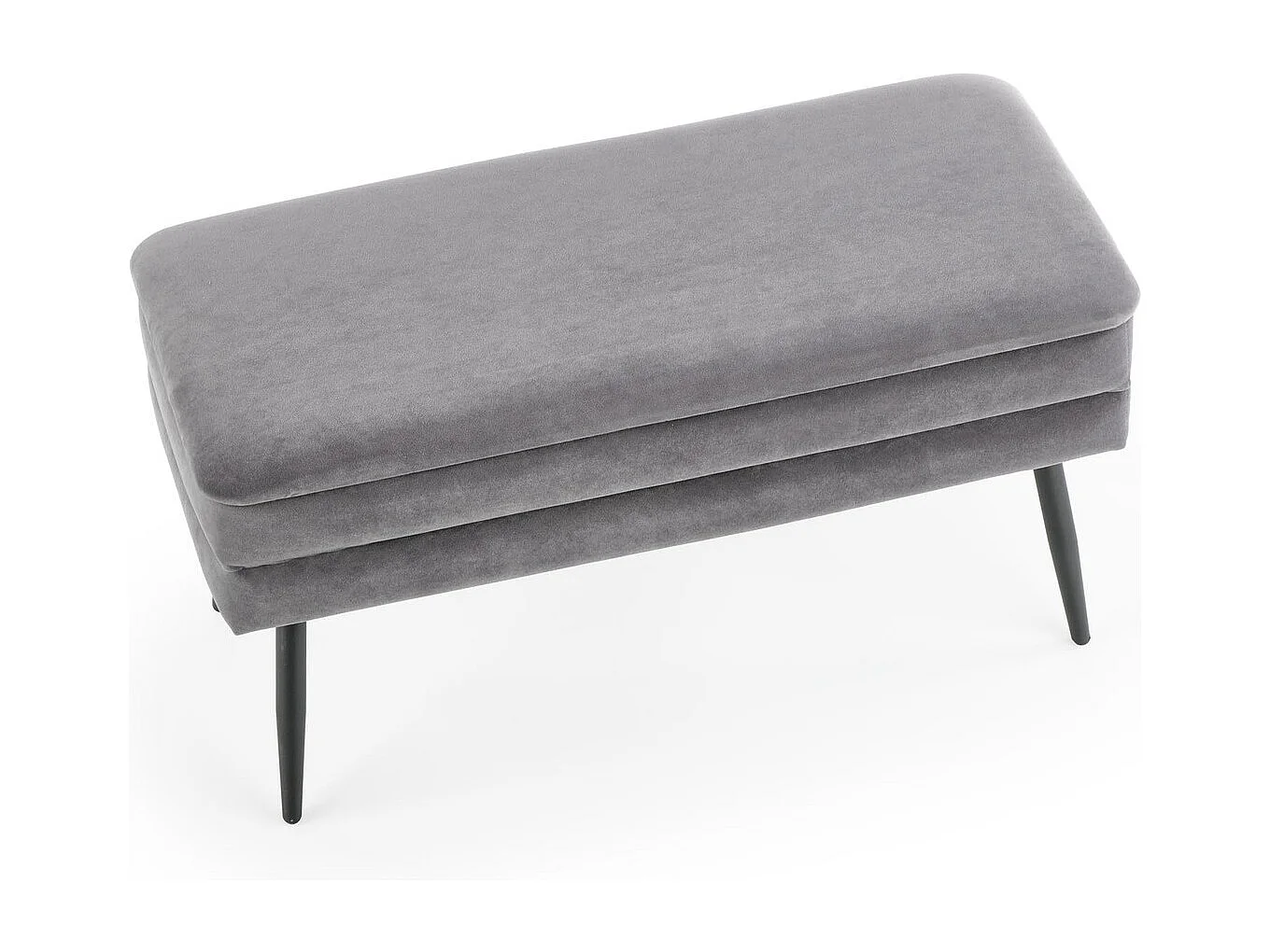 Sitzbank Velva/Samtstoffbezug/Grau&Schwarz