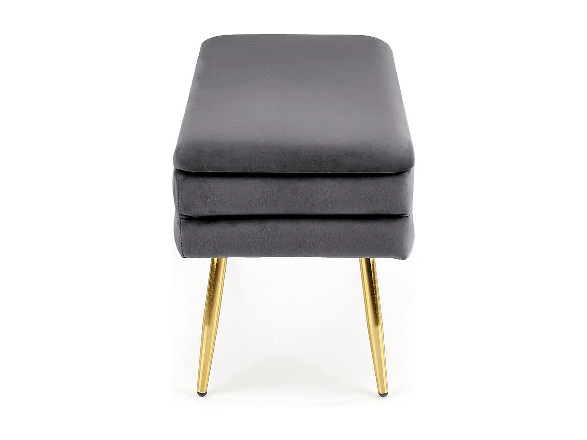 Sitzbank Velva/Samtstoffbezug/Grau&Gold