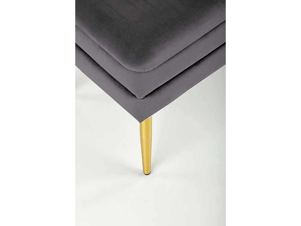 Sitzbank Velva/Samtstoffbezug/Grau&Gold