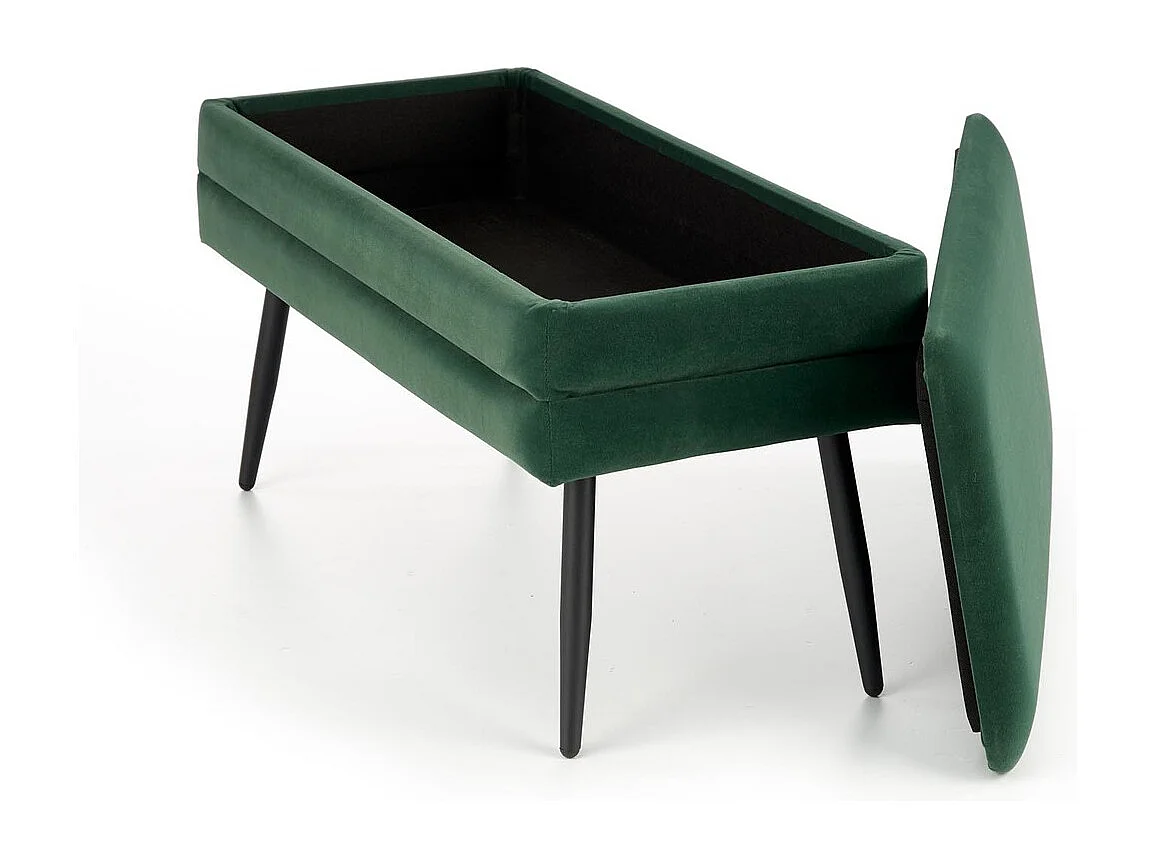 Panca Velva/ Tessuto-Velluto/Verde&Nero