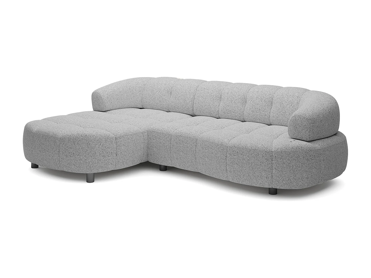 HOEKBANK WESPER S - SOFA met elektrische zitverstelling, L-vormig, vrijstaand, relaxfunctie, 183x284x79cm links grijs