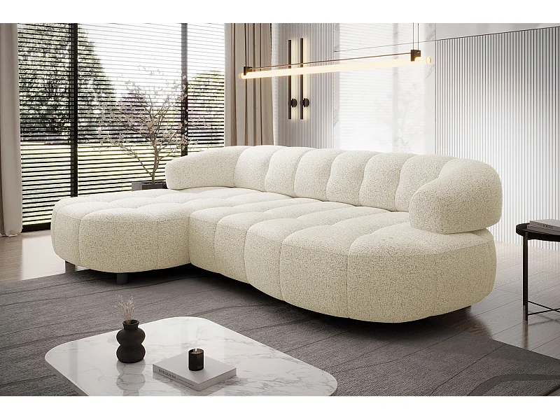 Canapé d'angle WESPER S - Relax électrique, en L, autoportant, 183x284x79cm, gauche beige