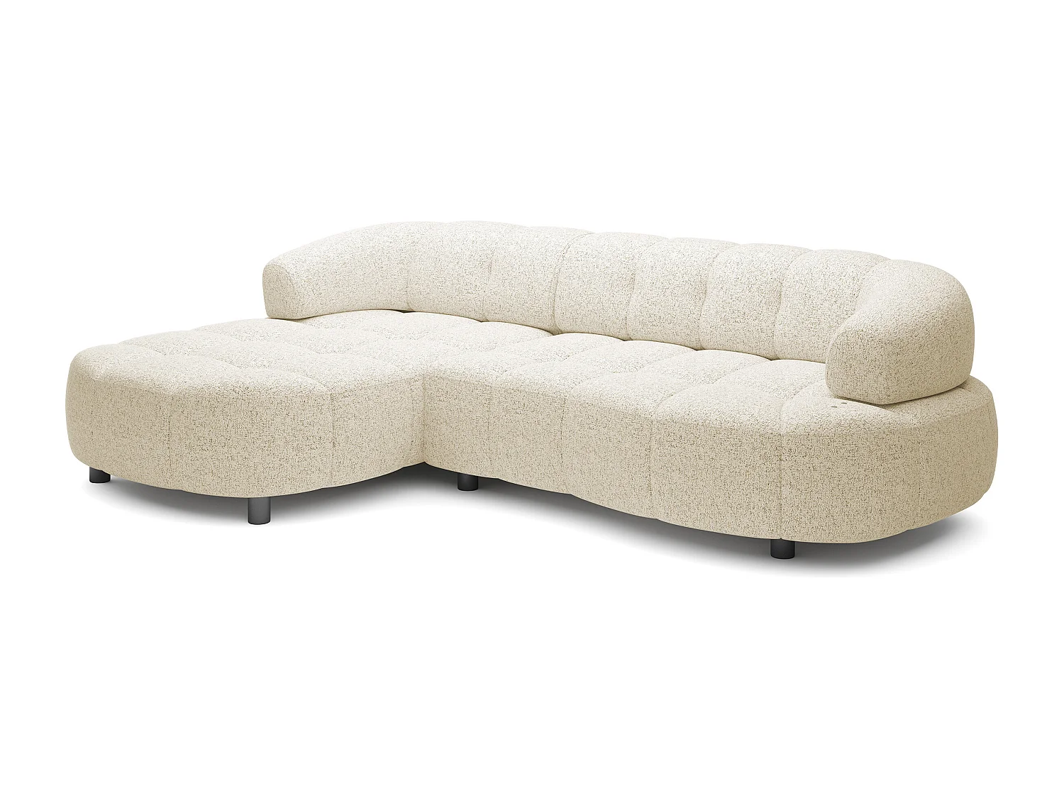 NAROŻNIK WESPER S, Narożnik z elektryczną regulacją siedziska relax, w kształcie litery L, wolnostojący, 183x284x79cm lewa strona Beżowy