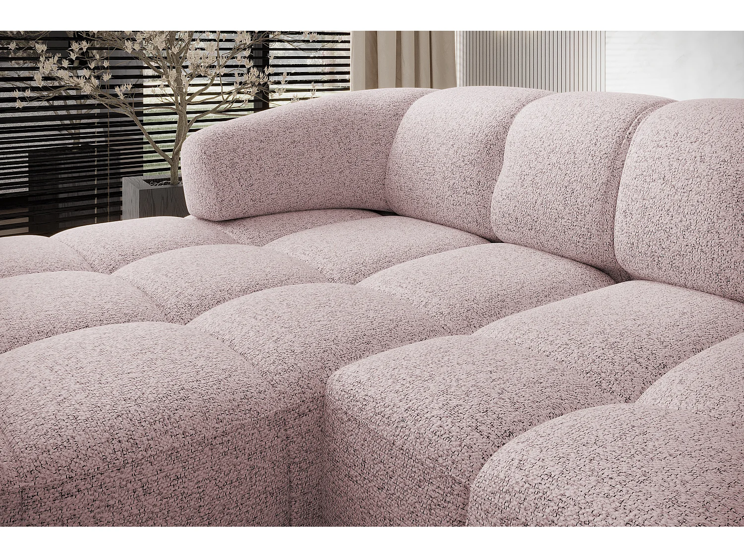 ECKSOFA WESPER S - Eckcouch Mit Elektrischer Sitzverstellung, L-förmig, Freistehend, Relaxfunktion, 183x284x79cm Linke Seite Asche