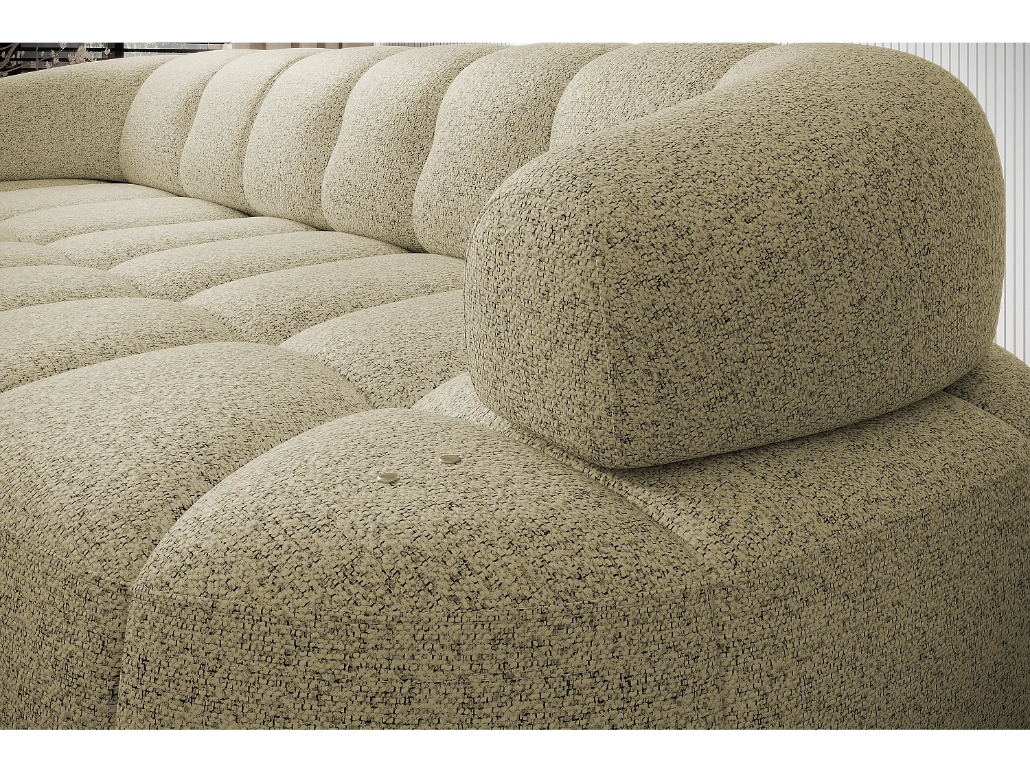 ECKSOFA WESPER S - Eckcouch Mit Elektrischer Sitzverstellung, L-förmig, Freistehend, Relaxfunktion, 183x284x79cm Linke Seite Sand