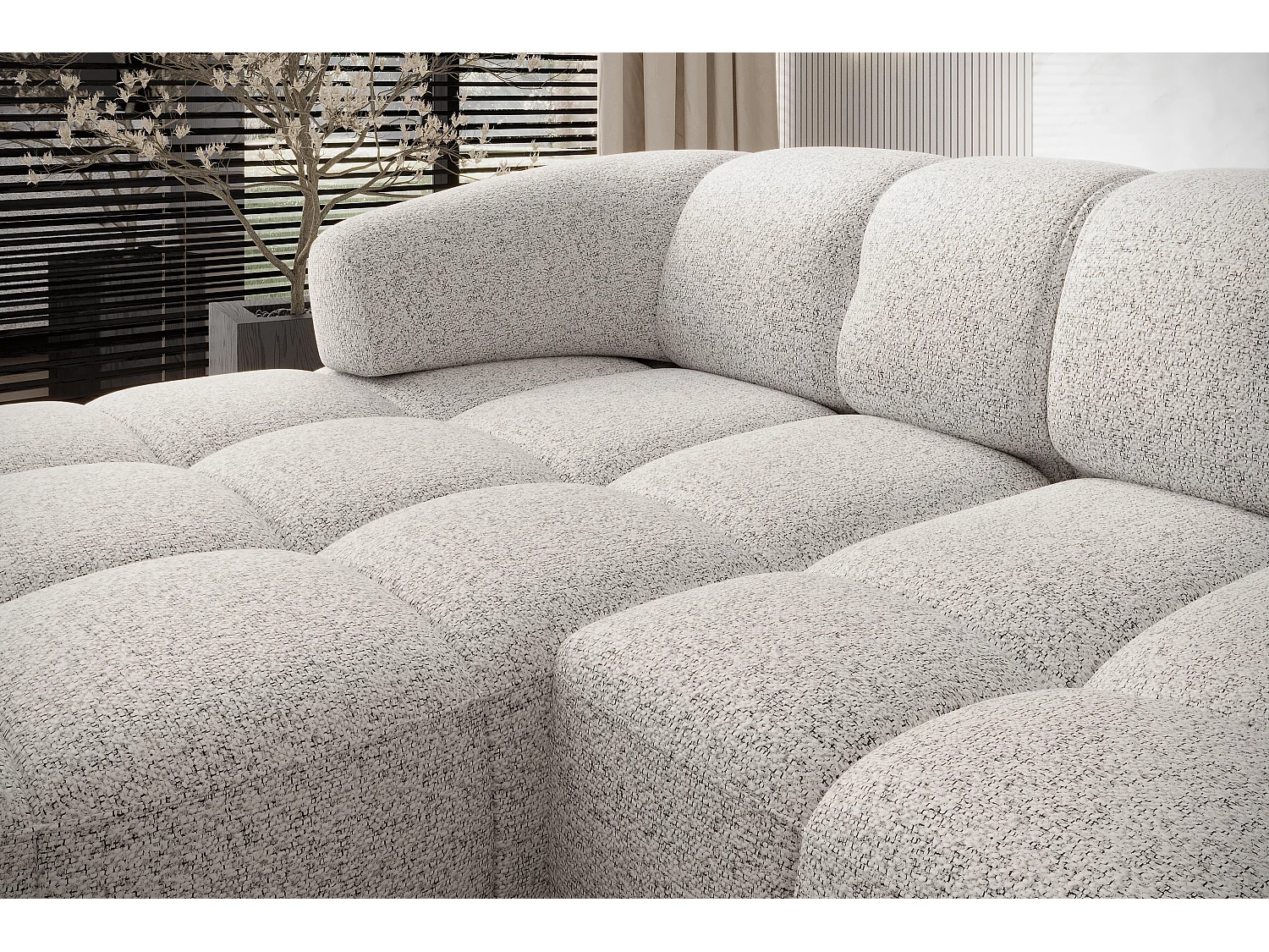 HOEKBANK WESPER S - SOFA met elektrische zitverstelling, L-vormig, vrijstaand, relaxfunctie, 183x284x79cm rechts antraciet