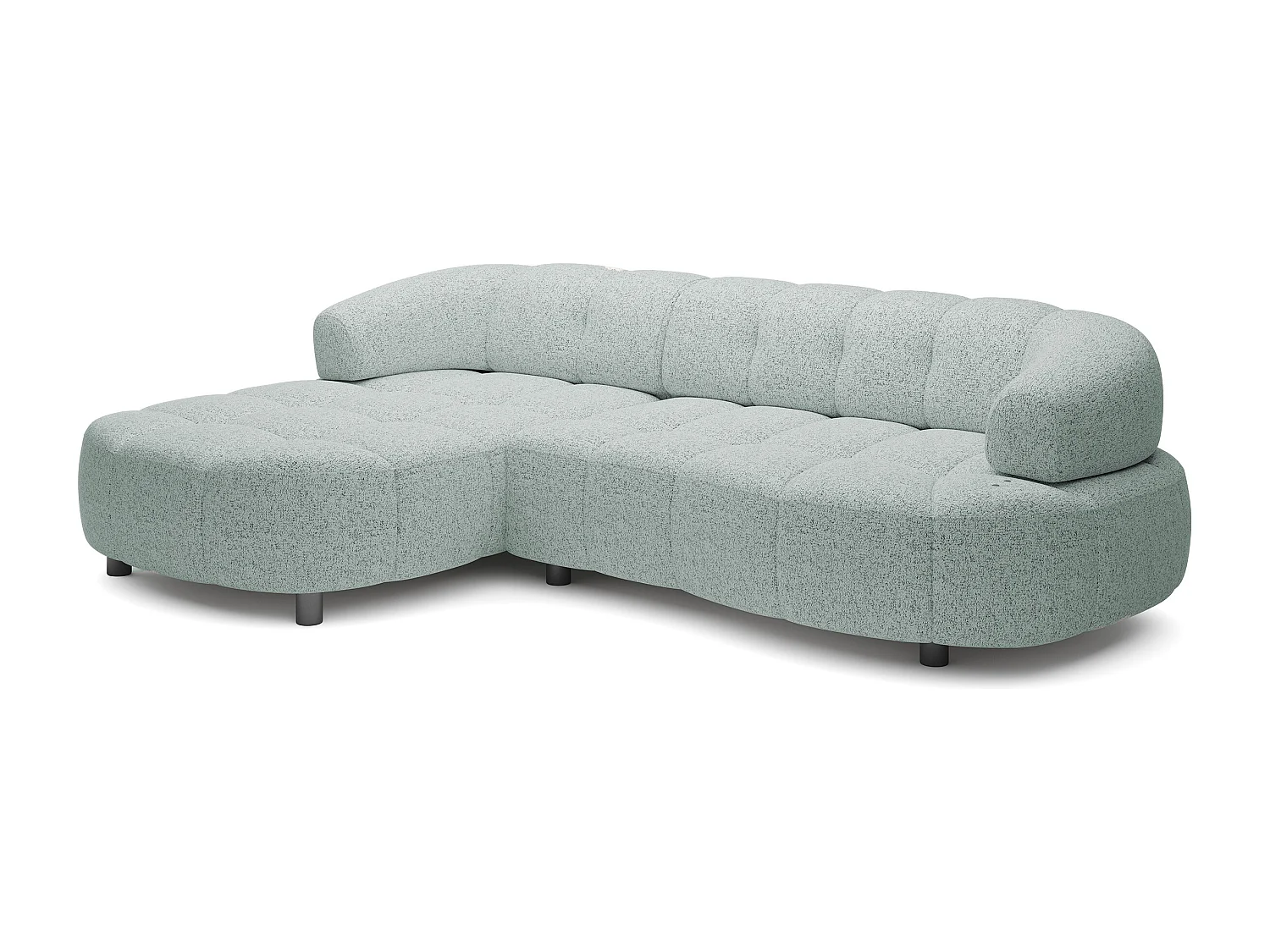 HOEKBANK WESPER S - SOFA met elektrische zitverstelling, L-vormig, vrijstaand, relaxfunctie, 183x284x79cm links mint
