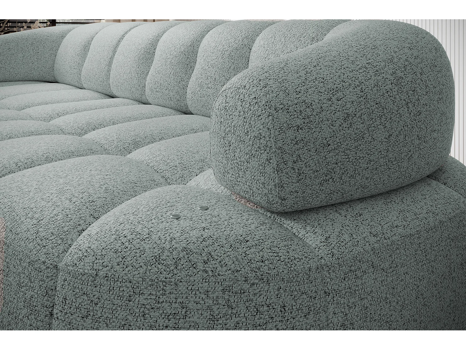 HOEKBANK WESPER S - SOFA met elektrische zitverstelling, L-vormig, vrijstaand, relaxfunctie, 183x284x79cm rechts mint