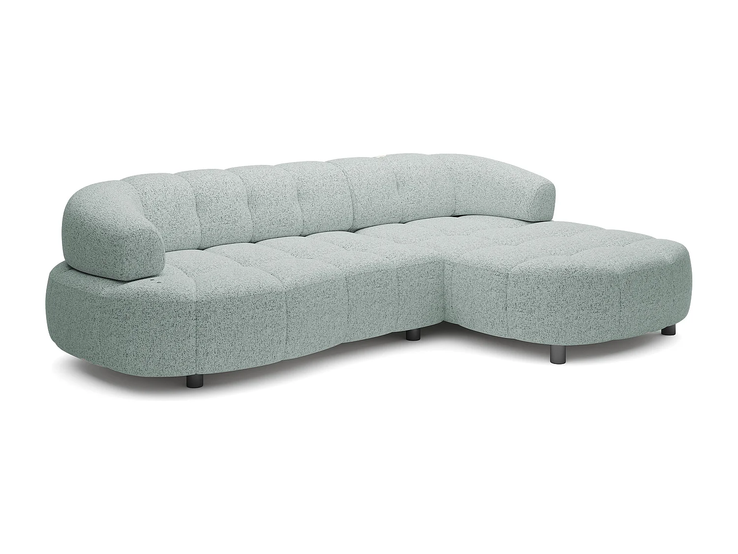 HOEKBANK WESPER S - SOFA met elektrische zitverstelling, L-vormig, vrijstaand, relaxfunctie, 183x284x79cm rechts mint