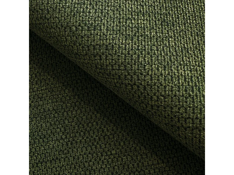 Canapé RAVEN L avec fonction de couchage, compartiment à literie, indépendant, rembourré avec têtières réglables 257x198x96 cm Côté droit Vert foncé