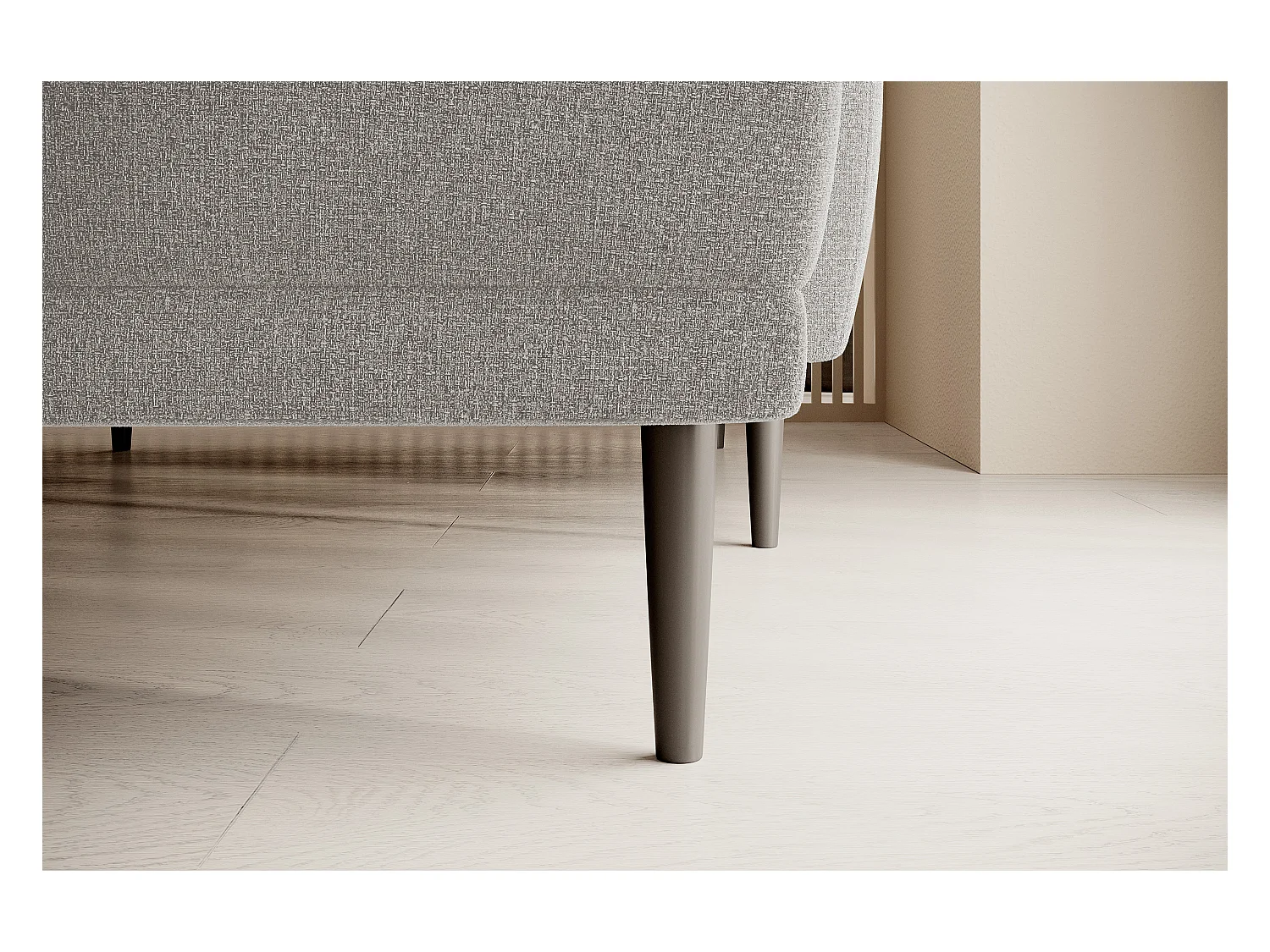 NAROŻNIK BONO Stylowa sofa z funkcją spania, Drewniane nóżki, Eleganckie podłokietniki, Głębokie siedzisko 226x164x88cm, Lewa strona Beżowa