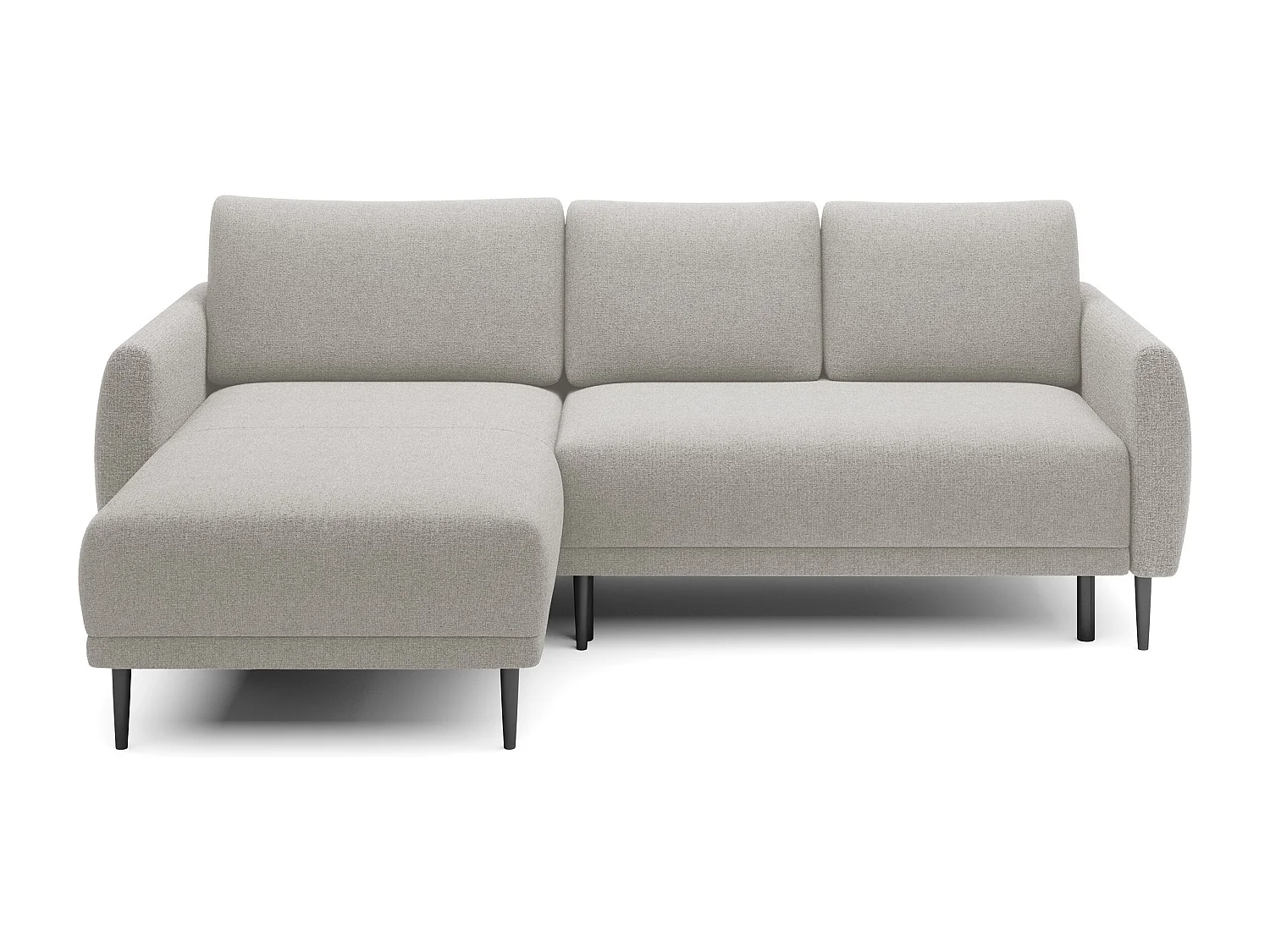 CANAPE BONO Canapé élégant avec fonction sommeil, Pieds en bois robustes, Accoudoirs élégants, Assise profonde 226x164x88cm, Côté gauche Beige