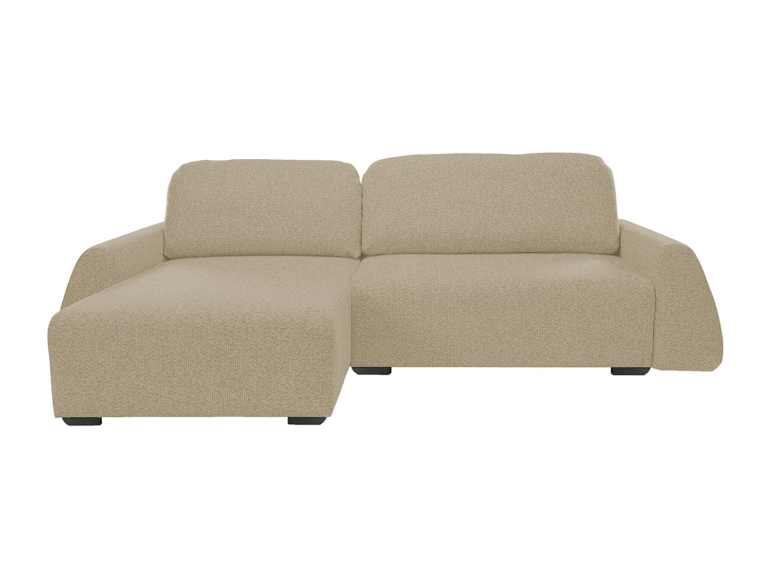 Canapé d'angle ALMI 160x275 cm, couchage, coffre, ressorts, assise confortable, côté gauche, cappuccino