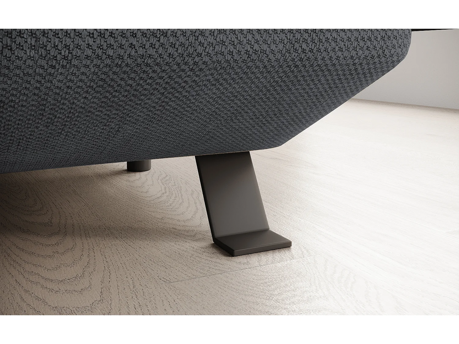 ECKSOFA RAVEN XL Eckcouch mit Schlaffunktion mit Ausziehbett, Verstellbaren Kopfstützen, Bettkasten, Großes Sofa 334x198x162cm Rechte Seite Stahl