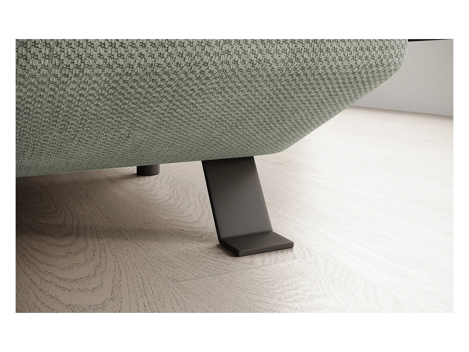 Canapé d'angle RAVEN XL convertible avec tiroir-lit, appuie-têtes réglables, coffre, 334x198x162cm, côté gauche Sable