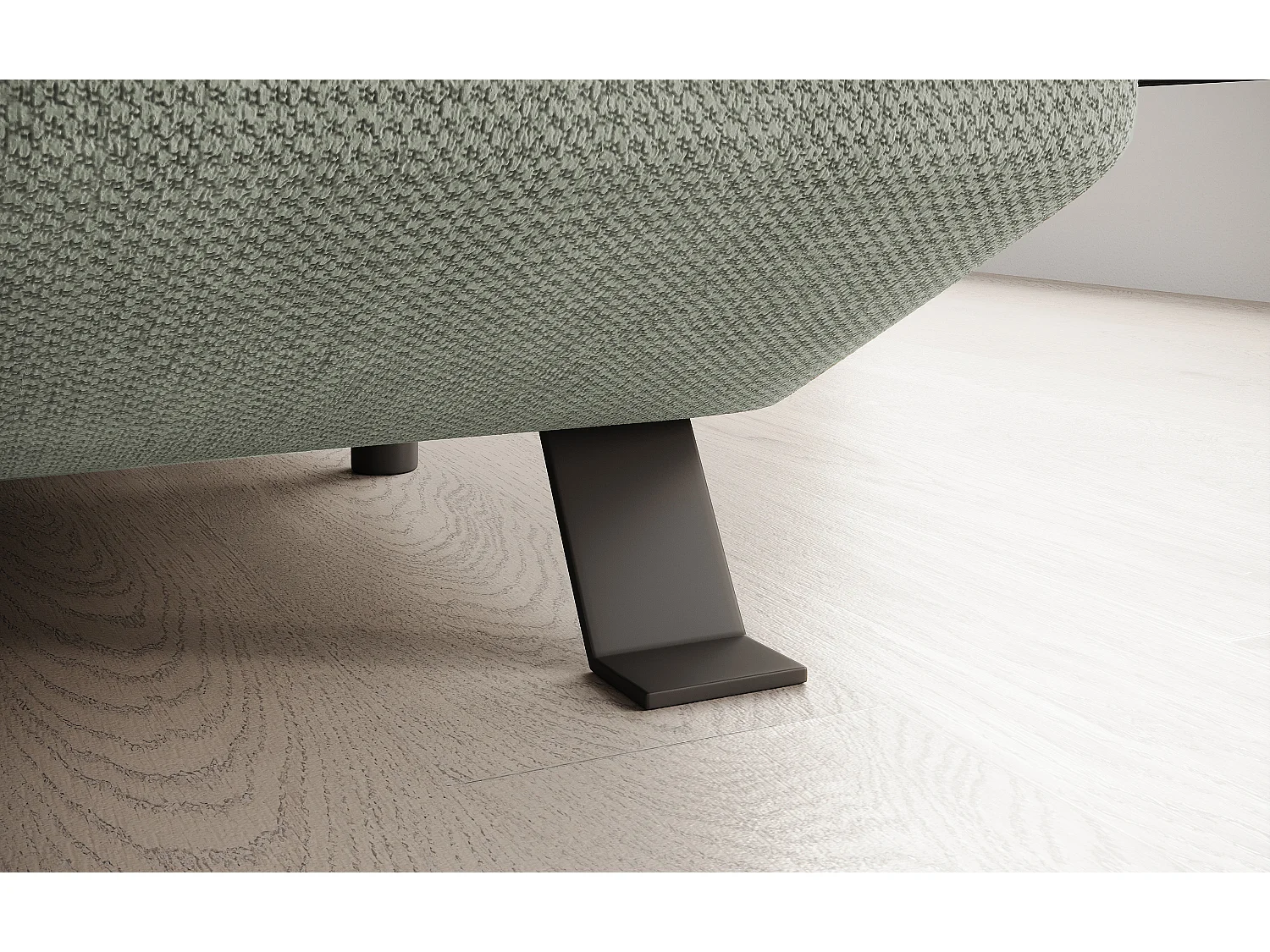 Canapé d'angle RAVEN XL convertible avec tiroir-lit, appuie-têtes réglables, coffre, 334x198x162cm, côté gauche Sable