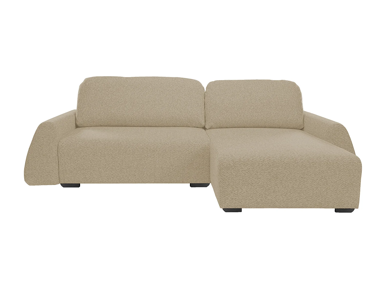 Canapé d'angle ALMI 160x275 cm, couchage, coffre, ressorts, assise confortable, côté droit, cappuccino