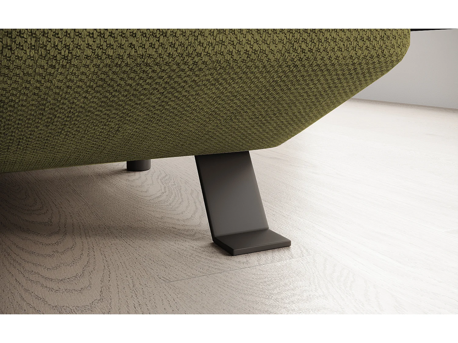 Canapé d'angle RAVEN XL convertible avec tiroir-lit, appuie-têtes réglables, coffre, 334x198x162cm, côté gauche Moutarde