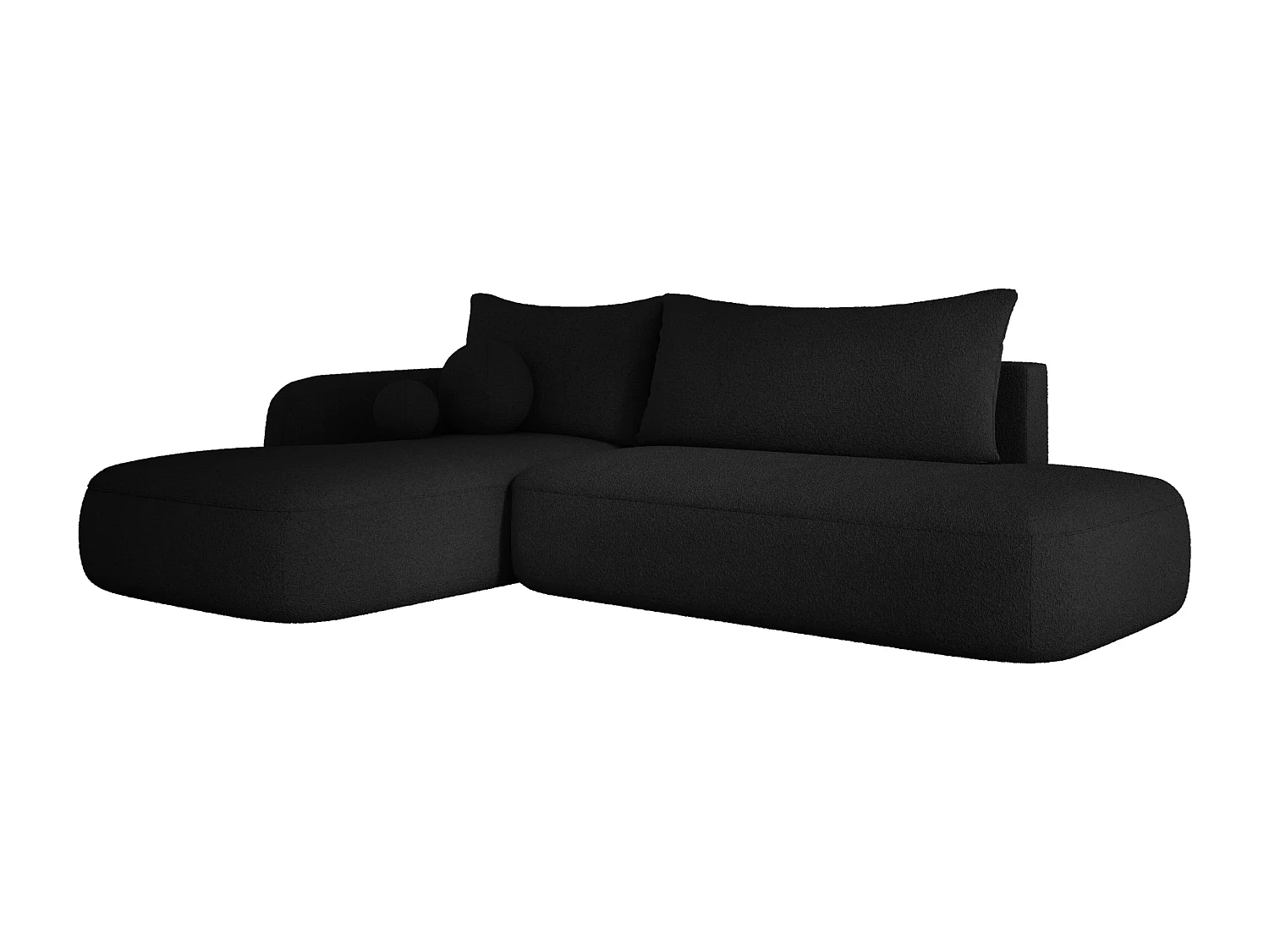 Ecksofa BABU Mit Bettfunktion – Moderne Polsterecke Für Wohnzimmer Funktionales Schlafsofa Im Stoff NOW OR NEVER, 300x105x60cm, Linke Seite, BEIGE