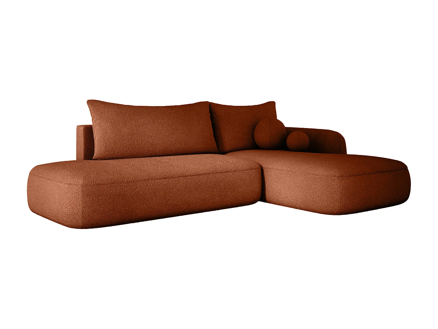 Canapé d'angle BABU avec lit – Sofa convertible moderne NOW OR NEVER, 300x105x60cm, côté droit, VERT