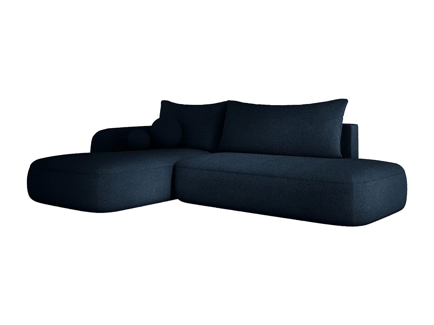 Ecksofa BABU Mit Bettfunktion – Moderne Polsterecke Für Wohnzimmer Funktionales Schlafsofa Im Stoff NOW OR NEVER, 300x105x60cm, Linke Seite, GRAU