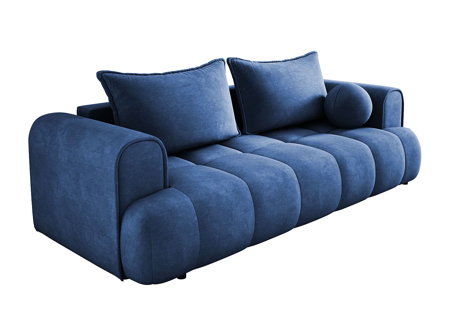 Sofa COCO z funkcją spania, tkanina CLOUD, 2-os., wolnostojąca, 250x105x90cm, kolor: niebieski