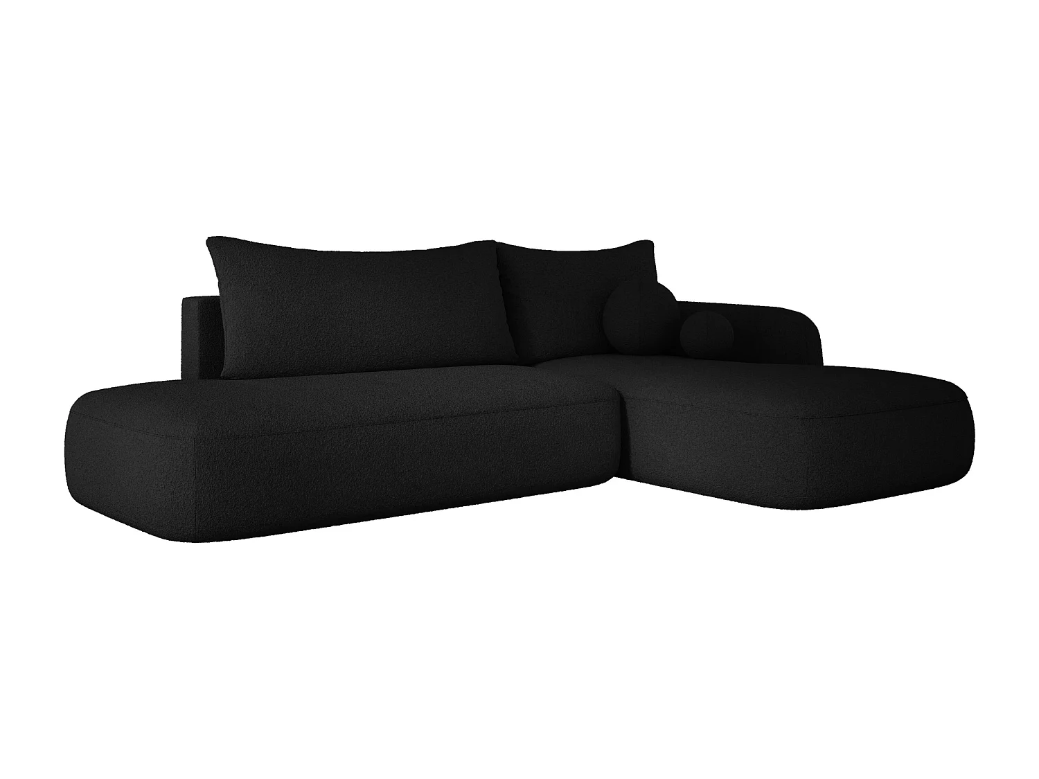 Canapé d'angle BABU avec lit – Sofa convertible moderne NOW OR NEVER, 300x105x60cm, côté droit, BEIGE