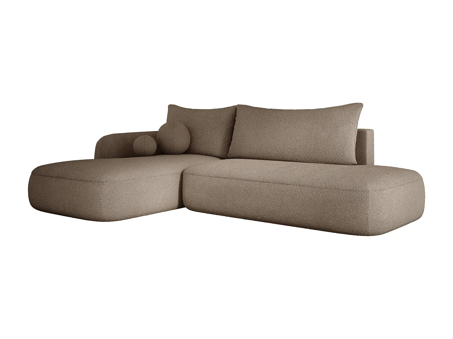 Canapé d'angle BABU avec lit – Sofa convertible moderne NOW OR NEVER, 300x105x60cm, côté gauche, VERT