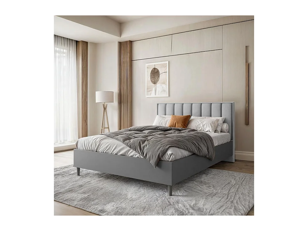POLSTERBETT Stella 166/211/108 graphit/grau